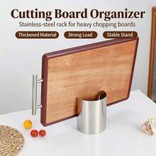 1PC Thickened Stainless‑Steel Pot Lid Holder, Multifunctional Countertop Kitchen Utensil Rack, Spoon Rest & Cutting Board Storage Organizer, Space‑Saving Household Kitchen Accessory For Countertop Cooking Tool Daily Storage & Arrangement Home Use - Multicolor - View 4