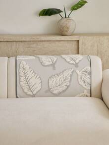 1PC New Banana Leaf Pattern Plush Velvet Jacquard Sofa Cushion – Pet-Friendly & Stain-Resistant Non-Slip Seat Pad Cover, Machine Washable, Durable, Dustproof, Multi-Purpose Sofa Protector Decorative Cover Mat - Light Grey - View 6