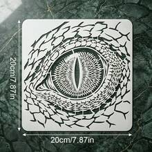 1pc Reptile Eye Painting Stencil, Suitable For Wood, Canvas, Paper, Fabric, Photo Frame, Wall. Reusable, Washable DIY Painting Tool. - Sets - View 3