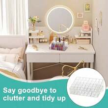 9/24/40 Slots Acrylic Lipstick Organizer Transparent Lipstick Storage Box Cosmetic Storage Box Bedroom Vanity Makeup Display Rack Christmas Home Decor Holiday Gift - B - View 4