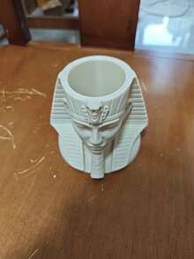 1件 3D列印埃及法老金色筆筒雕塑，適合辦公室與書房使用，精湛工藝桌面裝飾與收納，適合收藏與紀念，埃及法老元素愛好者的理想禮物 - 彩色 - 查看 11