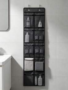 1pc Over-The-Door Hanging Shoe Storage Bag, Multi-Pocket Mesh Storage Organizer, Foldable Wall-Mounted Storage Rack, Suitable For Shoes, Cosmetics, Toys, Miscellaneous Items, Space-Saving Storage Accessory For Home Closet, Bedroom, Dorm - Multicolor - View 6