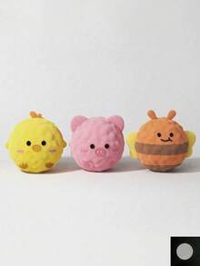 1/3pcs New TPR Pet Balls, Squeaky, Washable, Durable, Dog Chew Toy, High Elasticity, Cute Bee, Chick, Pig Shapes, With Sound Effect, Pet Training Toy - Multicolor - View 11
