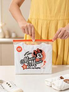 Disney Mickey Cartoon Zipper Sealed Storage Bag, Reusable Self-Sealing Bag, Transparent Slider Organizer Packing Bag, Suitable For Luggage, Business Travel, Travel Bags, Closet Storage, Home & Travel Item Sorting, Daily Multi-Purpose Storage Bag - Multicolor - View 4