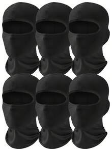 1pc/2pcs/3pcs/6pcs Balaclava Face Mask, Sun Protection Neck Gaiter, Breathable Motorcycle Helmet Liner, Windproof Neck Warmer, Ski Mask - Multicolor - View 4