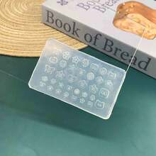 Cartoon Nail Art Mold Button Key Wearable Nail Tool French Edge Nail Salon Silicone Mold - Multicolor - View 8