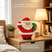 Cute Santa Claus, 1400+ Pieces, Halloween Gift, Creative Room Decor, Desktop Ornament, Birthday Gift, Christmas Gift, Best Friend Gift, Couple Gift, New Year Gift, Suitable For Everyone - Multi-color/ys1742/Cute Santa Claus - View 3