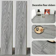 24pcs PVC Wood Grain Self-Adhesive Floor Stickers, Faux Wood Flooring, Waterproof, Anti-Slip, Wear-Resistant, Floor Renovation, Interlocking, Kitchen - 24pcs - View 6