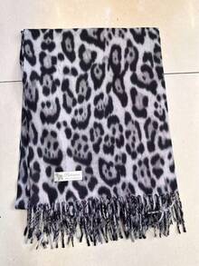 1pc Women Leopard Print Women Scarf, Elegant Versatile Winter Shawl, Suitable For Daily Use - Multicolor - View 10