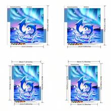 DIY 5D Diamond Painting Kit - Full Drill Round Diamonds, Dolphin Pattern, Home Decor Acrylic Craft Set, Frameless Gift Creative Diamond Painting Set - No Frame - View 7