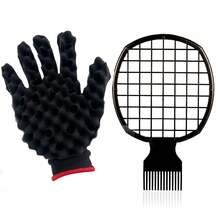 Black Magic Curl Sponge Gloves For Hair Twisting, Barber Wave & Dread Styling Tool For Men And Women - Multicolor - View 9