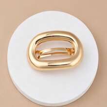 4pcs Women Hair Clips Geometric Shape Hair Clips Round Hair Clips Oval Metal French Hair Clips For Thick Hair Hair Accessories - Multicolor - View 15