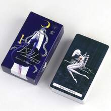 Durable Cardstock, A Set 78-Deck English Edition I Am Not A Doll Tarot Cards For Divination And Gameplay - Vibrant Illustrations - Blue - View 3
