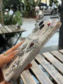 Niche High-End Gothic Style Resin Cross 16 Pro Phone Case, Apple 17 New Model 15 Creative 14 Pro Women's 17 Super Popular 15 Pro Max Shockproof Protective Cover, Transparent Smartphone Protective Case - Cross - View 5