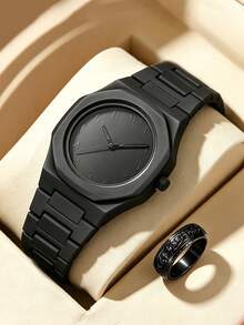 2/4pcs Plastic Sports Men's Watch Set With Ring, Suitable For Daily Wear - Multicolor - View 4