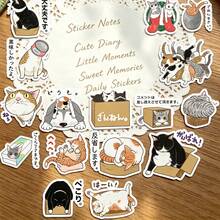 29pcs Cute Cat Planner Stickers, Posters, DIY Journal, Decorative Scrapbook Collage, Decorative Planner - Grid - View 2