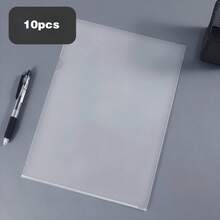 L-Shaped A4 Document Folder 2-Page File Sleeve (10/20/30pcs) Single Sheet Clear Document Holder Protector Film For Office Use - Sets - View 7