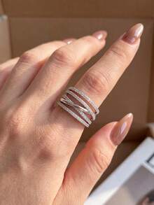 1pc Silk Wrapped Ring, Fashion Jewelry, Suitable For Party, Date, Daily Wear, Valentine's Day Gift For Women - Silk Knot Ring - View 3