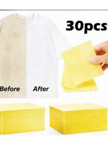 30PCS Laundry Whitening Tablets, Cleans Grease And Stains On Clothes, Suitable For White Clothing Washing, Suitable For All Stains, Suitable For White Clothing Washing, Suitable For...Washing Machine Use, Home Clothing Cleaning - A - View 1