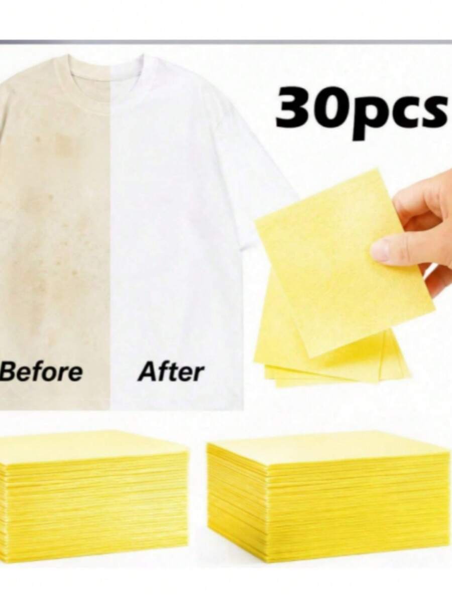 30PCS Laundry Whitening Tablets, Cleans Grease And Stains On Clothes, Suitable For White Clothing Washing, Suitable For All Stains, Suitable For White Clothing Washing, Suitable For...Washing Machine Use, Home Clothing Cleaning - A - View 1