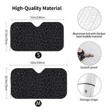 1pc Black Leopard Print Car Front Windshield Sun Shade, Decorative Vehicle Sun Visor, UV Reflector, Sun Protection Cover To Keep Car Cool - Sunshade - View 3
