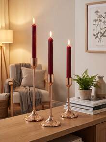 Candle Holder, Slim Candle Holder, Modern Decorative Candle Holder - Metal Candle Holder, Fireplace Decor, Tabletop Decor, Wedding Decor, Home Decor, Holiday Celebration Decor, Candlelight Dinner, Wedding Anniversary, Birthday Gift, Wedding, Party, Christmas - Romantic Style - View 4