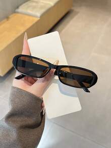 1PC Men's Vintage Casual Oval Small Frame Black Fashion Glasses Suitable For Daily Wear, Decoration And Street Photography - Multicolor - View 9