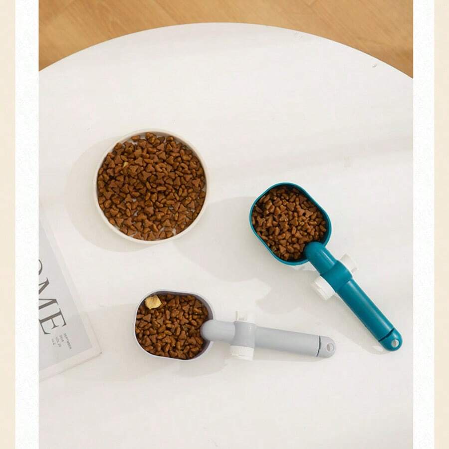 Multifunctional Dog And Cat Feeding Spoon, Cat Food Dispenser, Dog Food Storage, Convenient Spoon, Leak-Proof Cat And Dog Food Spoon, Feeding Tool, Multifunctional Pet Food Container Shaped Spoon, Dishwasher