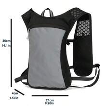 1pc Running Vest Backpack With 1pc 2L Hydration Bladder, Water Backpack With 2L Water Bladder, Hydration Backpack Lightweight For Men Women, Running Backpack Hydration Pack For Marathon, Trail, Cycling, Hiking, Jogging - Black Backpack + 2L Water Bag - View 3
