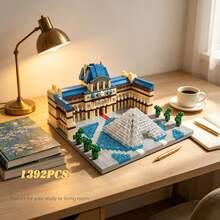 2000+Pcs Large Building Block Set | Highly Detailed World Landmark Architecture, Micro-Particle Precision Assembly, Explore World Wonders, Sydney Opera House, Louvre Museum, Arc De Triomphe, Moscow Red Square, British Vintage European Architectural Style, European Landmark Building Model, Adult Graduation Gift, Birthday Gift, Christmas Gift, Back To School Gift. - Multicolor - View 12