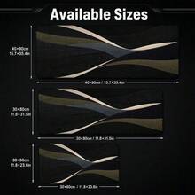 Matte Noir Large Mouse Pad, Minimal Control Desk Mat With Woven Charcoal Waves, Non-Slip Style Daily Office And Gaming Mousepad Artwork - View 5