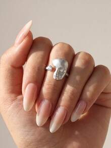 1pc X-Shaped Ring, Exquisite Jewelry For Women, Vintage Party Gift, Suitable For Girls/Teachers - Style 1 - View 3