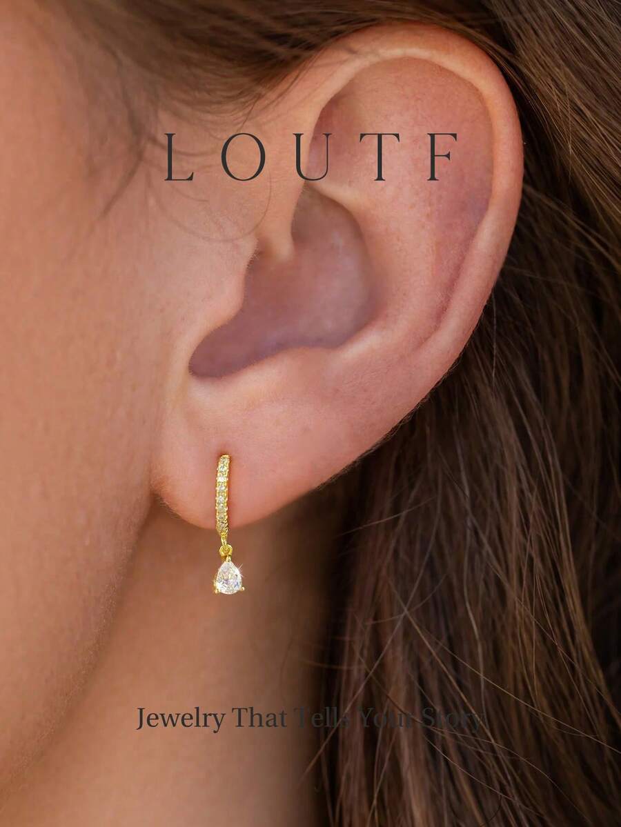 Newsoul 1 par de pendientes únicos, diseño de broche, joyería para mujer, pendientes exquisitos con incrustaciones de circonita, joyería, regalo para niñas, uso diario, decoración para citas, accesorios para fiestas de baile