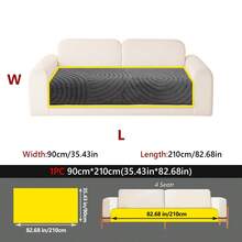 1PC New Thickened Plush Velvet Skin-Friendly Sofa Cover – Machine Washable Pet-Friendly & Stain-Resistant Seat Pad, 3D Water Ripple Jacquard Non-Slip Decorative Sofa Protector Pad, Fits 1, 2, 3, 4-Seater Sofas - Dark Grey - View 14