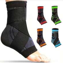 1/2 cái băng hỗ trợ cổ chân, áp lực điều chỉnh được, độ đàn hồi cao, kiểu xỏ chân, chỉ giặt tay, unisex, phù hợp cho tập thể hình, nâng tạ, thể thao, leo núi - Nhiều màu - Xem 1