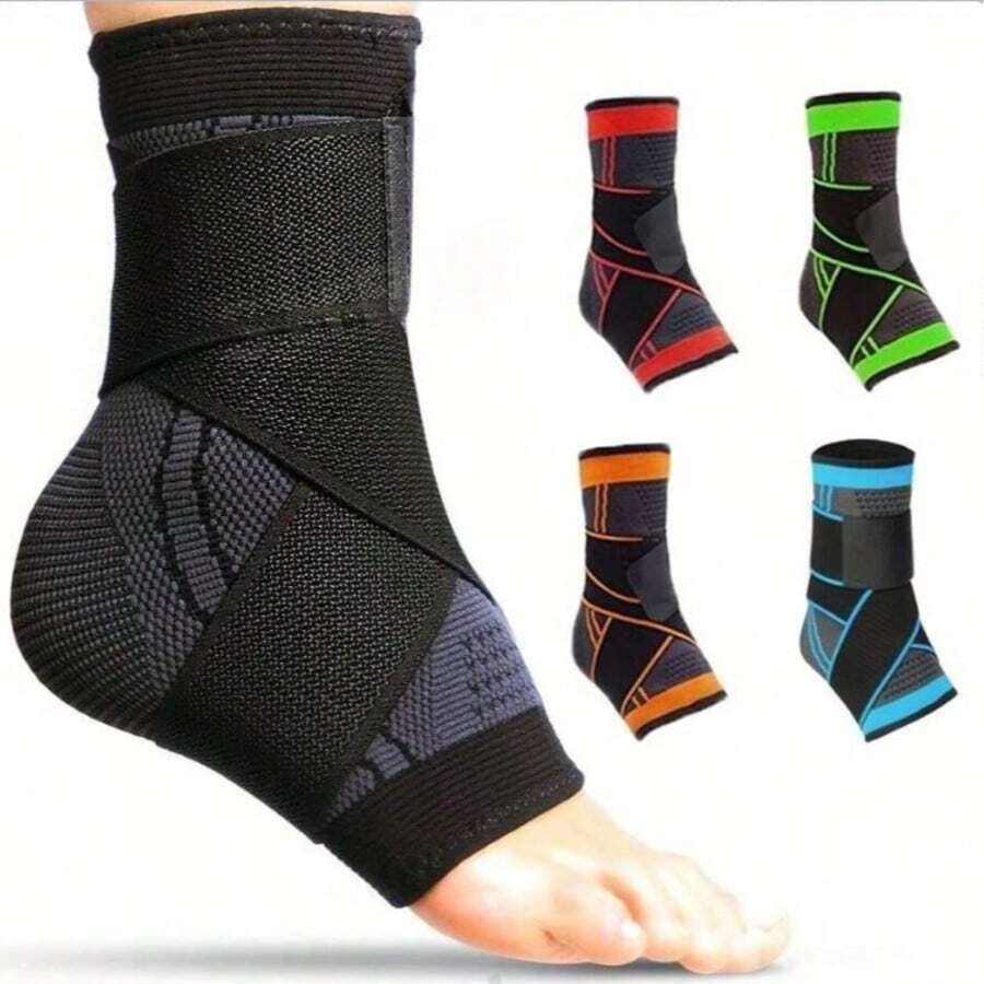 1/2 cái băng hỗ trợ cổ chân, áp lực điều chỉnh được, độ đàn hồi cao, kiểu xỏ chân, chỉ giặt tay, unisex, phù hợp cho tập thể hình, nâng tạ, thể thao, leo núi - Nhiều màu - Xem 1