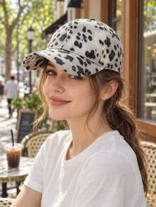 1pc Spring/Autumn Couple Leopard Print Baseball Cap, Adjustable Curved Brim Dad Hat, Lightweight Sun Protection Trucker Hat, Suitable For Outdoor Travel, Daily Wear, All Seasons, Casual Street Style - Leopard Print - View 8
