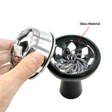 1pc Arabic Hookah Accessory Glass Silicone Bowl Compatible With Charcoal Screen, Black Hookah Bowl - Black - View 2