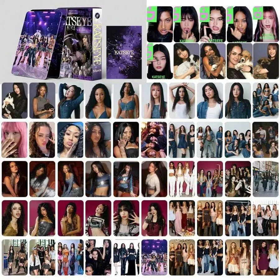 (55Pcs/Set) KATSEYE K-POP Girl Group Star LOMO Collectible Photocard - A - View 1