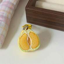1pc Realistic 3D Peeled Pomelo Keychain, Fun Miniature Food Fruit Pendant, Creative Backpack Accessory Gift, Half-Cut Small Pomelo Fruit Store Resin Mini Accessory, Miniature Scene Decoration DIY Keychain (Random Style And Color) - Multi-color - View 7