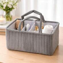 Faux Leather Laundry Basket, Large Capacity Handheld Storage Bin For Baby Daily Essentials, Clothes, Socks, Underwear, Desktop Toys And Miscellaneous Items - Multicolor - View 15