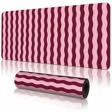 Pink Wavy Line Mouse Pad, Gaming Office Home Art Design, Gift For Friends And Family, Rubber Bottom, PC Laptop Back To School Desktop Accessory, Office Supplies, Mouse Pad Set, Computer Keyboard Pad, Study Pad - Mouse Pad - View 15
