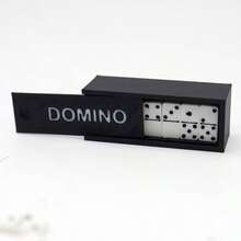 Ornamen Set Domino Miniatur - 28 Domino + Kotak Penyimpanan Laci, Ubin Tulang Mini Ultra Kecil Realistis, Alat Peraga Permainan Peran, Ornamen Kecil Dekorasi Rumah Model - MultiWarna - View 2