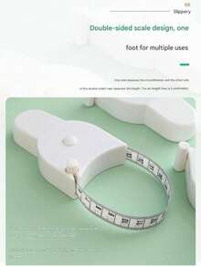 Flexible Measuring Tape, Used For 3D Measurement, Waist, Arm And Chest Circumference, Circumference Measuring Tape, Professional Ruler, Portable Body Measurement Tool, Suitable For Fitness Tracking, Sewing And Custom Clothing Fitting - White - View 5