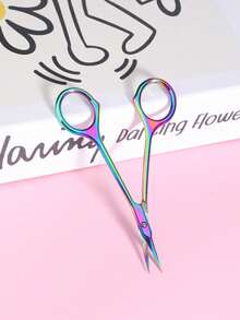 JSS. 3 Packs Iridescent Eyebrow Trimming Scissors, Sharp Stainless Steel Facial Hair Scissors, Women Beauty Grooming Kit With Protective Covers - Multicolor - View 10