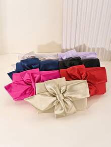 LJDCRFT Tas Clutch Malam Satin Elegan untuk Wanita dengan Tali Bahu Rantai yang Dapat Dilepas, Cocok untuk Pesta, Pernikahan, Prom, dan Acara Lainnya - Emas - View 7