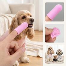 2Pcs/1pc Pet Finger Toothbrush For Dogs And Cats – Soft Silicone Dental Finger Sleeve, Gentle Oral Cleaning Brush For Plaque & Tartar Removal, Reusable Pet Teeth Care Tool - Multicolor - View 4