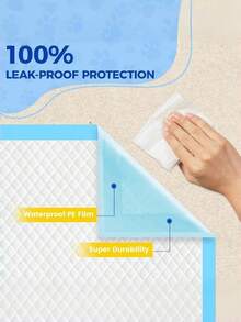 100 PCS Heavy Duty Pet Training Pads, Super Absorbent, Quick Dry Surface, Potty Training, Thickened, For Puppies | Dogs | Young Dogs | Cats | Rabbits - M - View 2