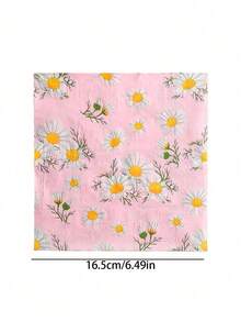 20pcs Daisy Print Plant Theme Party Disposable Paper Napkins, Colorful Table Napkins For Holiday Gathering, Restaurant Decoration - Printed - View 6