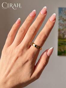 1pc Gold Enamel Faceted Heart Shaped Ring, Women's Engagement Wedding Ring, Bridal Jewelry Gift - Gold - View 2